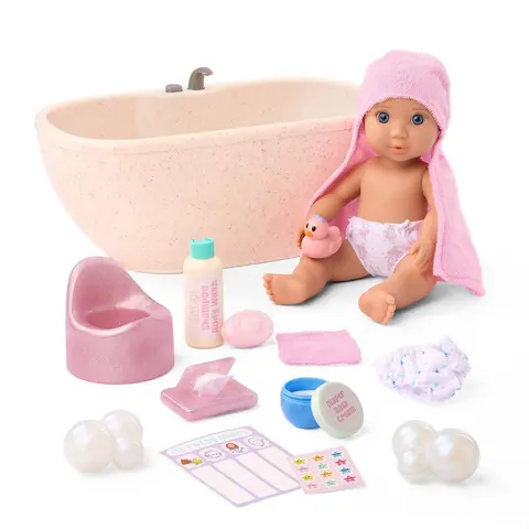 Our Generation Baby Doll Lacy & Bathtime Set Bathtub with Real Water Sounds Potty & Accessories
