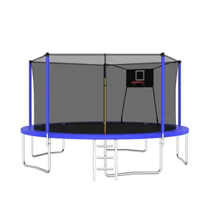 14FT Trampoline for Kids Children Sports Fitness Trampolines with Enclosure Net, Recreational Trampolines for Outdoor Indoor