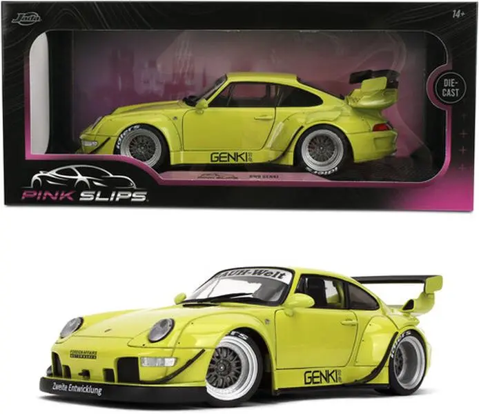 Pink Slips - 1:18 Porsche RWB Genki Diecast Car (Glossy Yellow)  [COLLECTIBLES] Toy Car