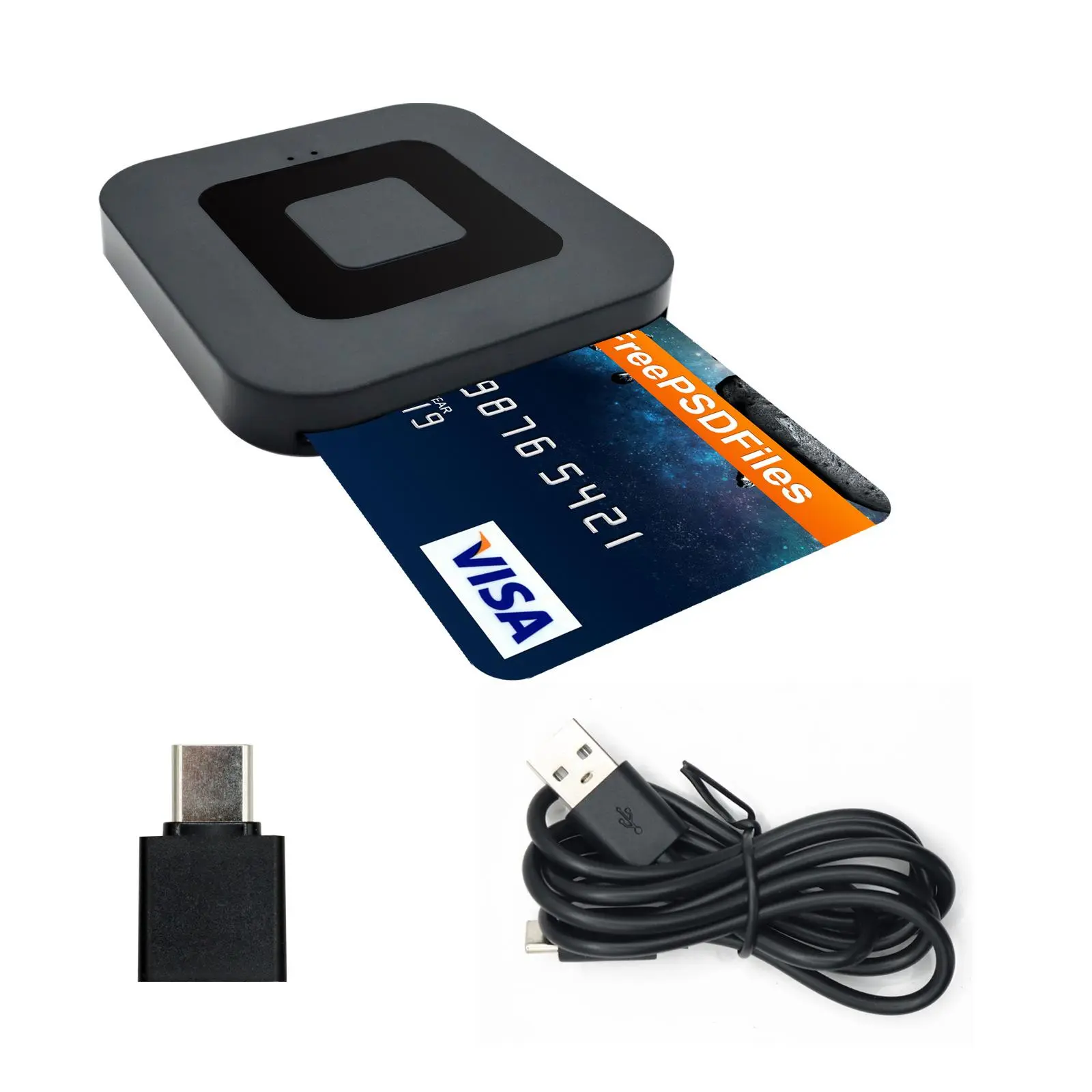 UTHAI X05 Square Smart Card Reader USB 2.0 ATMC AC DNI IC Bank Card Tax Reporting - E-commerce SEO Optimized Titlecard viewer, Sim Card, 5V