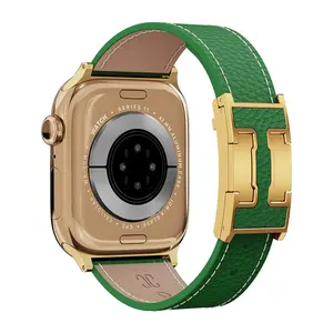 CRAZYGRASS Women’s Pebbled Magnetic Leather Watch Strap • Super Comfortable for All-Day Wear • Office & Evening Style  • Suitable For Apple Watch Series 1–11 38mm–49mm • Watch Not Included