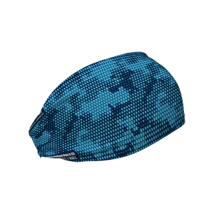 Cooling Headband: Hex Camo (Blue)