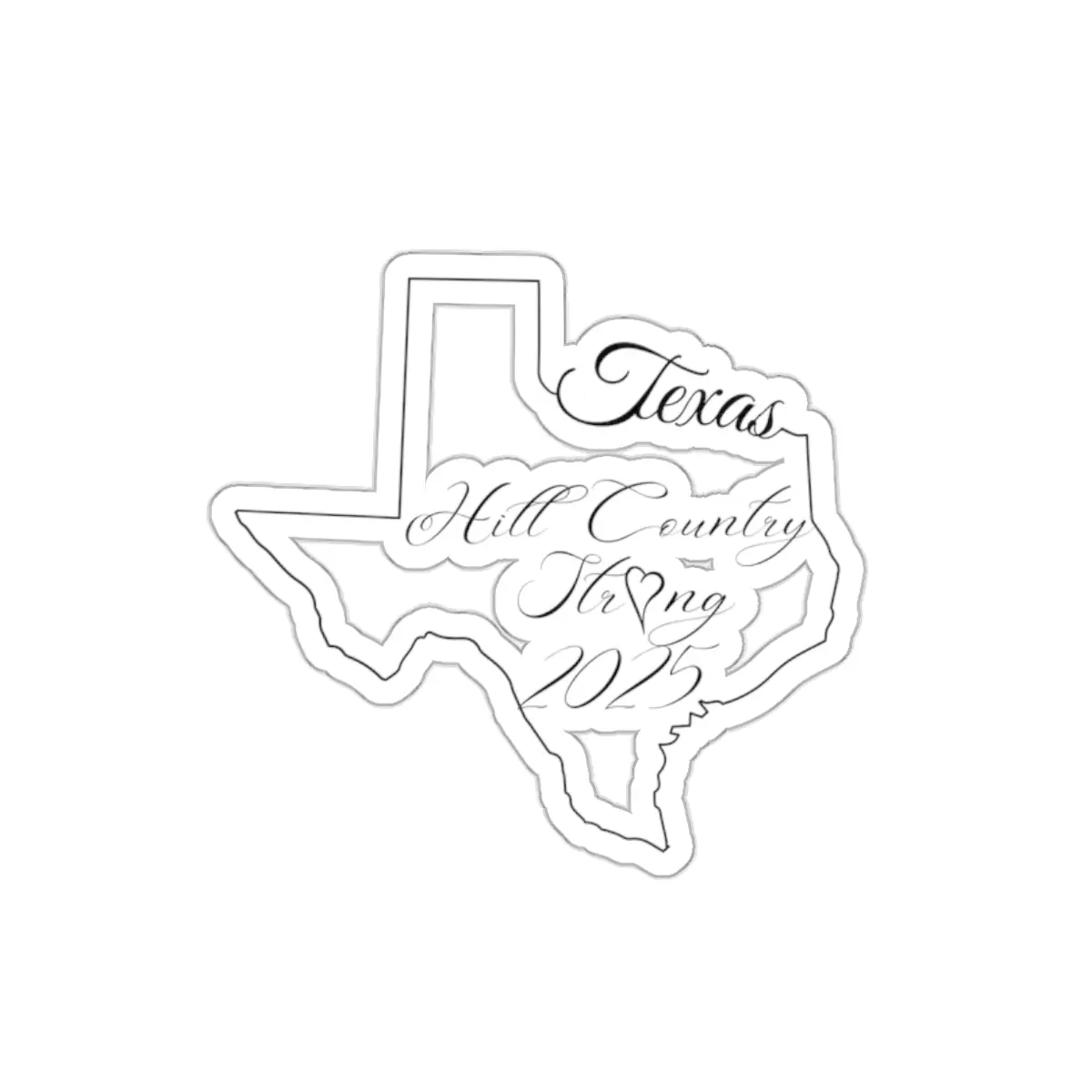 Texas Hill Country Die-Cut Stickers, Laptop Decor, Gift for Travelers, Scrapbooking Supplies, Texas Souvenir, Custom Stickers
