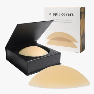 Moda Reusable Circles Nipple Covers with Lift - Sticky Adhesive Silicone Pasties for Women All Day Strapless