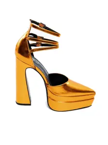 Orange Blossom Metallic Platform Heel NO RESTOCK!
