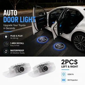 2PCS Toyota LED Door Logo Projector Lights, Plug & Play Welcome Lights, No Wiring