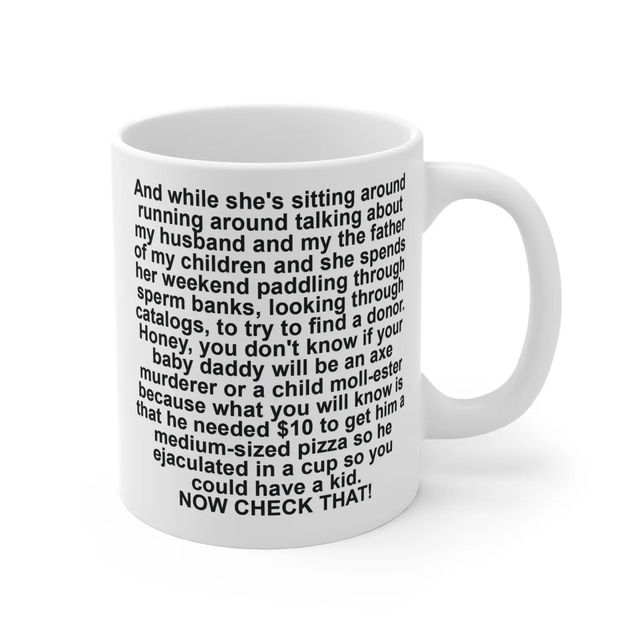 [MADE IN US] Funny RHOA Phaedra Lines Mug, Funny Story Paragraph Ceramic Coffee Mug 11oz 15oz, Minimal Black Text Cup, Literary Humor Mug, Unique Gift