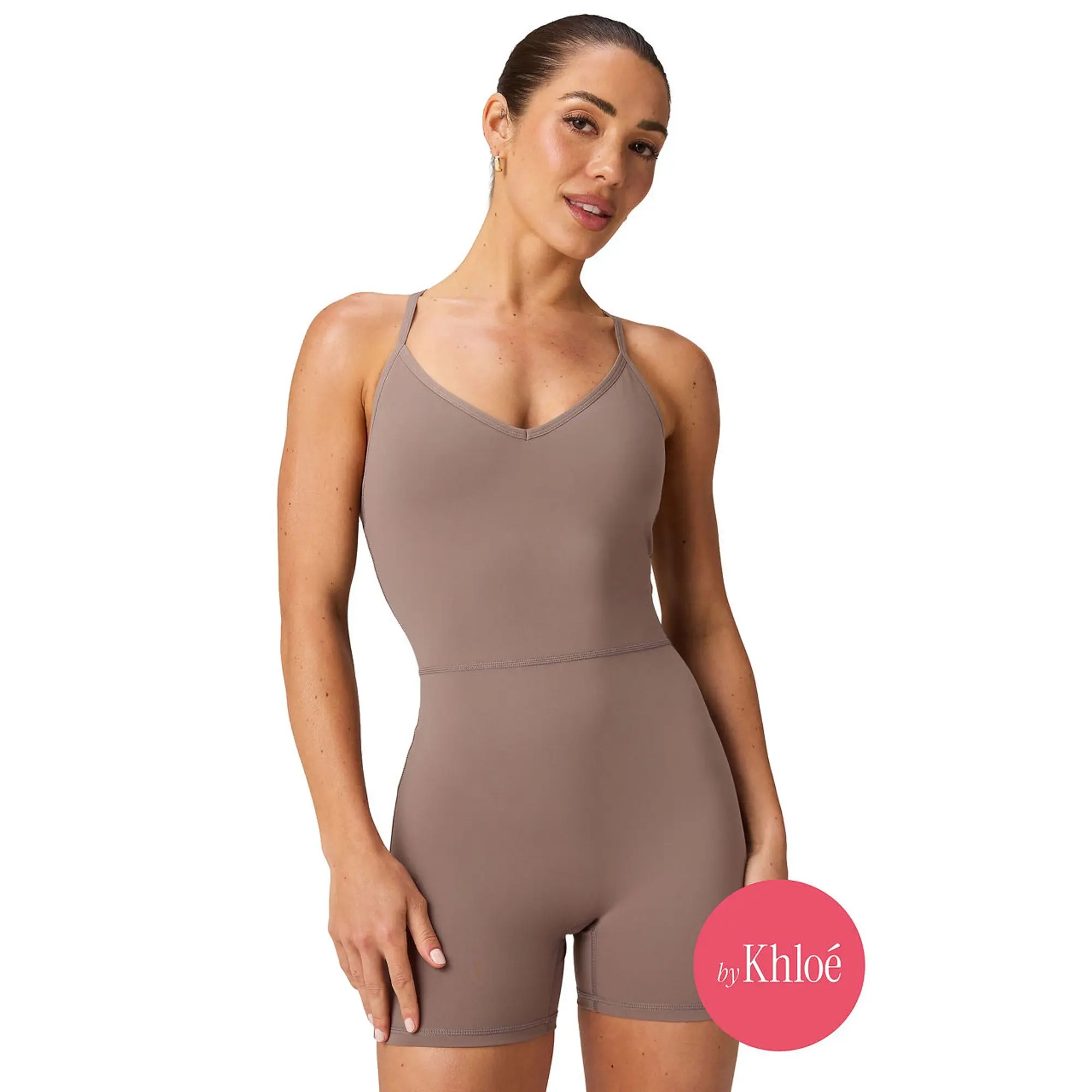 Fabletics Women's Booty Scrunch PureLuxe V-Back Jumpsuit 4"