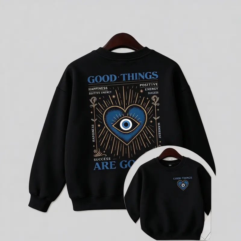 Women's 90s Graphic Tees, Retro Evil Eye Print Oversized T-Shirt, Breathable Cotton Streetwear Tops, Trending Casual Clothes, Trending Clothes, Cargo Pants, Casual Fit,Hoodie,Sweatshirt,Christmas and Halloween gifts