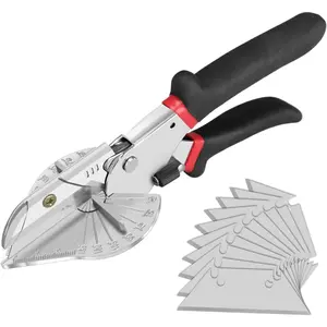Miter Shear &  Tool - 45-135? Adjustable Angle with 10   for Woodworking, DIY Projects, Home Repairs | Durable Design, Rust-Resistant, Easy to Use