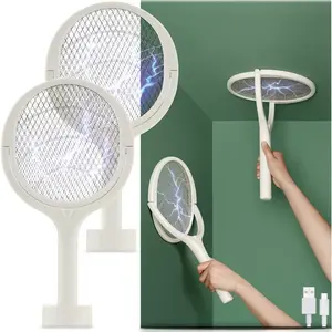 Electronic mosquito repellent, handheld or placed automatic use, USB charging, indoor and outdoor can be used, light and easy to carry, simple atmosphere white color system Electric Fly Zapper Insect Killers