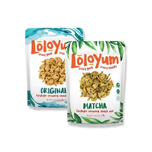 LoloYum 2-Pack Variety Matcha and Original Flavor Furikake Seaweed Snack Mix - Hawaiian Inspired and Non-GMO