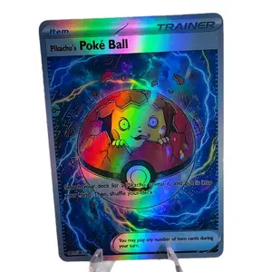 Pikachu's Poké Ball Full Art Card - 001/001 Smooth Rainbow Holo Collectors Edition