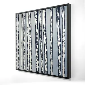 360 Stand 36x36 in. Contemporary Framed Print - Artistic Small Birch Trees Nature Wall Art, Easy-Hanging Decoration for Home, Ideal Gift for Modern Home Decor Enthusiasts, Artwork, Room