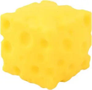 Yellow Cheese Squeeze Toy, Soft Novelty Toy, Slow Rebounding Sensory Toy for Relaxation & Focus, Food Theme Cheese Cube Squishy Toy, Stress Relief Ball for Kids & Adults (Yellow 1)