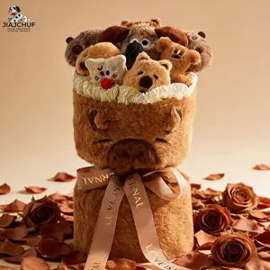 Fluffy Bouquet Gift Set, Creative Birthday & Mother’s Day Present, Unique DIY Craft for Valentine’s & Graduation Season, Adorable Stuffed Bouquet
