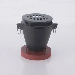 1pc Small Happy Portable Coffee Warmer Cast Iron Single Alcohol Constant Temperature Heater Mini BBQ Iron Stove Camping Outdoor Gear