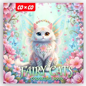 Ultra-Calm Fairy Cat Coloring Book | Stress Relief Coloring Book | Cute Fairy Tale-style Doodle Book | Loved by both adults and children!Cat lovers are ecstatic! Super cute coloring book! Multi-Style Inspirational