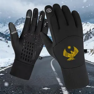 2026 New Style Egyptian Empire Emblem Gloves, Unisex, Warm & Non-Slip, Cozy Winter Essential