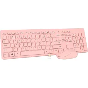 Keyboard and  Combo -  Standard Office PC Keyboard and Optical  Mice (Pink)