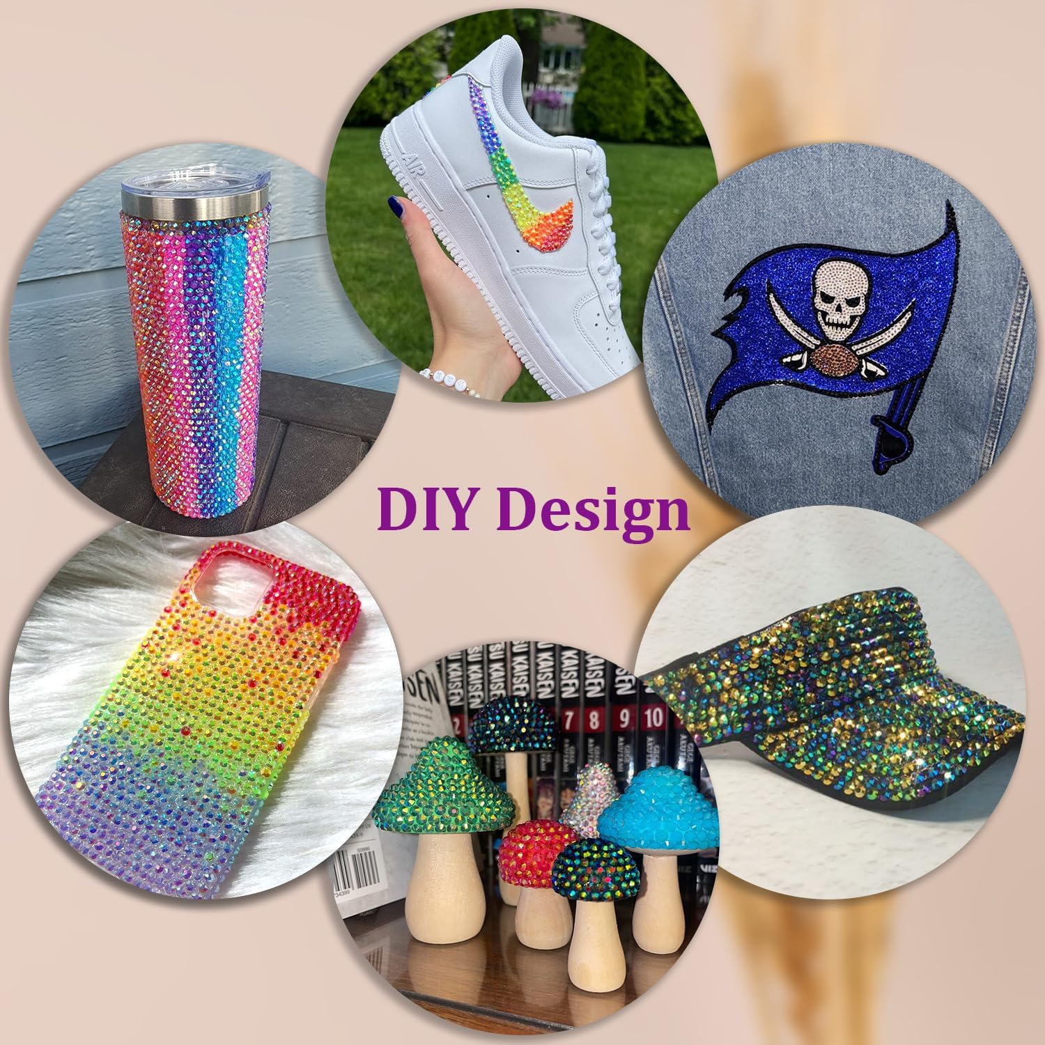 32000Pcs 40-Color 3mm Jelly Rhinestones Kit | Multicolor Flatback Resin Gems for Bedazzling, Includes Tools & Tweezers for DIY Crafts, Nail Art, Clothing, Shoes & Phone Decor