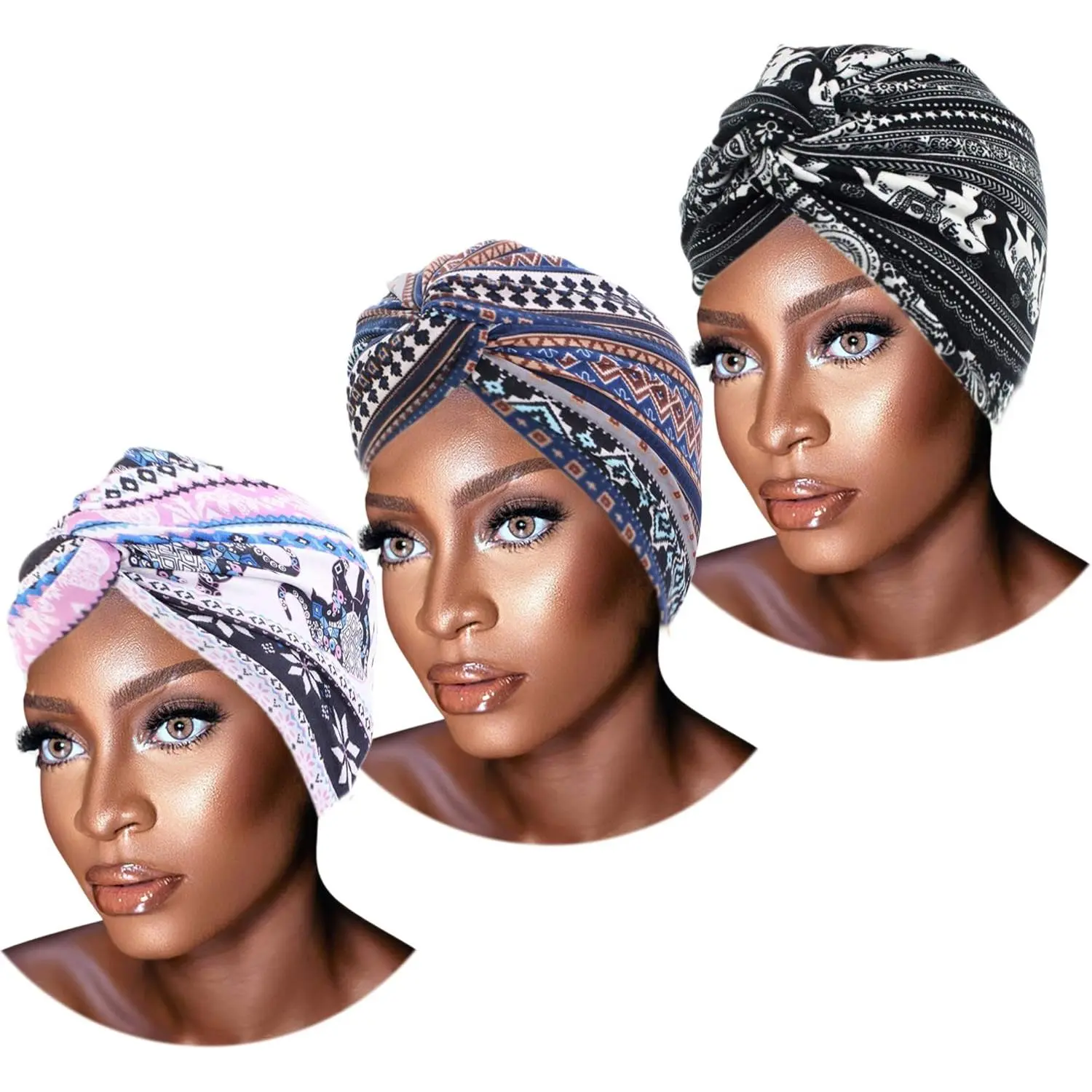 Turban for Women Knot Pre-Tied Bonnet Beanie Cap Headwrap