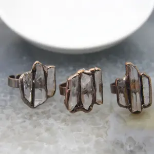 Vinci Natural White Quartz Copper Ring, No Warranty, Featuring High-Quality Materials
