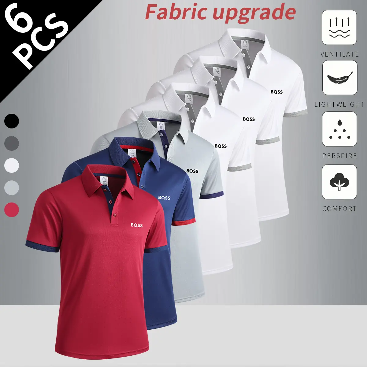 Red + Blue + Gray + White + White + White