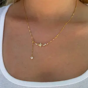 EVRY JEWELS Gold or Silver Plated Women's Celestial Lariat Necklace