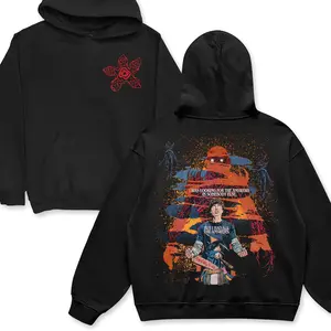 Chap 1 Ep 4 Hoodie Retro Stranger Final Season Vecna Eleven Demogorgon Sweatshirt Back and Front T-shirt Sweatshirt For Fan  EBD