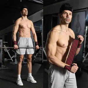 Wrist Guard Fitness Wrapping Bandages Adjustable Bandages Wrist Arm Anti-Sprain Men's and Women's Strength Training Weight Lifting Deadlift