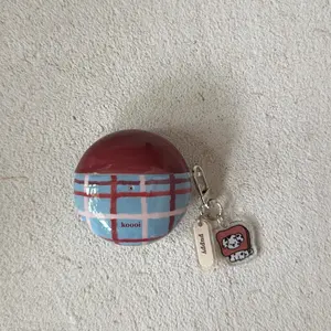 Blue Brown Plaid Suitable for Huawei Freebuds 7i Headphone Case, New FreeClip2 Headphone Case, Freebuds Se3 Wireless Bluetooth 5i Headphone Case, Samsung Pro3 Earbuds Electronic