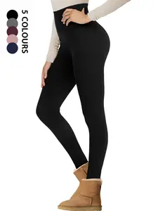 Women's Thermal Fleece-Lined High-Waisted Leggings, Comfy Stretchy Leggings, Soft & Warm Winter Yoga Pants, Perfect for Workouts & Cold Weather