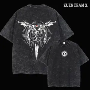 Retro Heavy Limit "Ryuk - Death Note" Anime Vintage Oversiz Tee Unisex Anime Manga Heavy Cotton T-shirt, Anime Lover, Manga Lover Shirt Graphic HTN