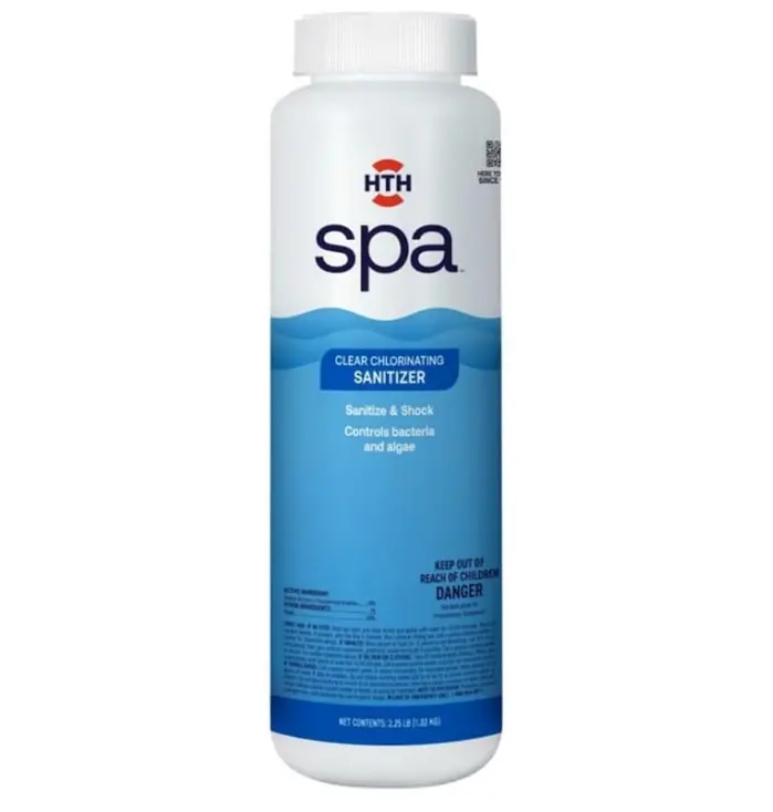 HTH Spa 86134 Clear Chlorinating Sanitizer, Spa & Hot Tub Chemical Controls Bacteria and Algae, 2.25 lbs