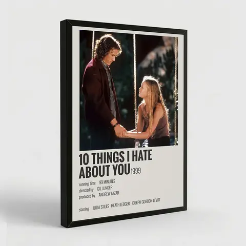 10 Things I Hate About You Movie Poster Canvas Art 1999 Film Wall Art For Home Decor Living Room Bedroom Kitchen Artistic Decoration