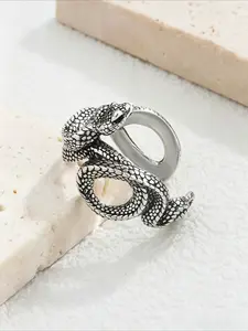 1/5/10/30/50pcs Unisex Adjustable Gothic Snake Ring - Punk Motorcycle Fashion Jewelry with Open Design, Perfect for Halloween, Easter, Day of the Dead, Holiday Decoration, Birthday Gifts, Holiday Gifts, Party Dress Up, Gothic Fashion Lovers