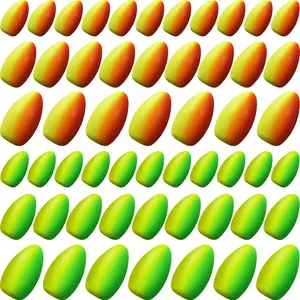 60 Pieces Foam Floats Bullet Fishing Foam Snell Floats Pompano Rigs Oval Fly Fishing Strike Indicators for Trout Catfish Walleye
