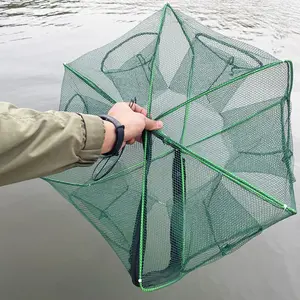 Large Foldable Fishing Net and Lobster Trap Set with Bait Nest, Portable Folding Cage for Fish, Shrimp, Crab, Crawfish, Ideal for Anglers