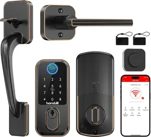 Keyless Entry Biometric Digital Smart Lock Front Door Oil Rubbed Bronze