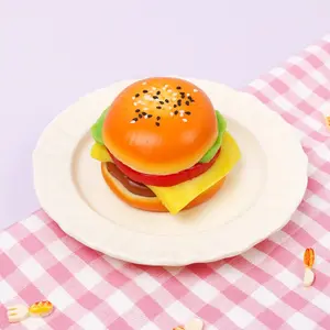 Pawtoto Six-Layer Burger Squishy Toy Handmade Food Grade Silicon