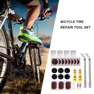 Bicycle Tire Repair Kit, Inner Tube Patching, Wheel Sealant, Lever-Free Cold Patch, Portable Rubber Puncture Pad, Bike Maintenance Set
