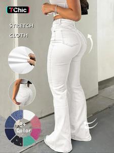 women's plain flare leg jeans, casual slim button fly pocket design bell bottom denim trouser for daily wear, ladies bottoms for all seasons, womenswear, stretch denim jeans