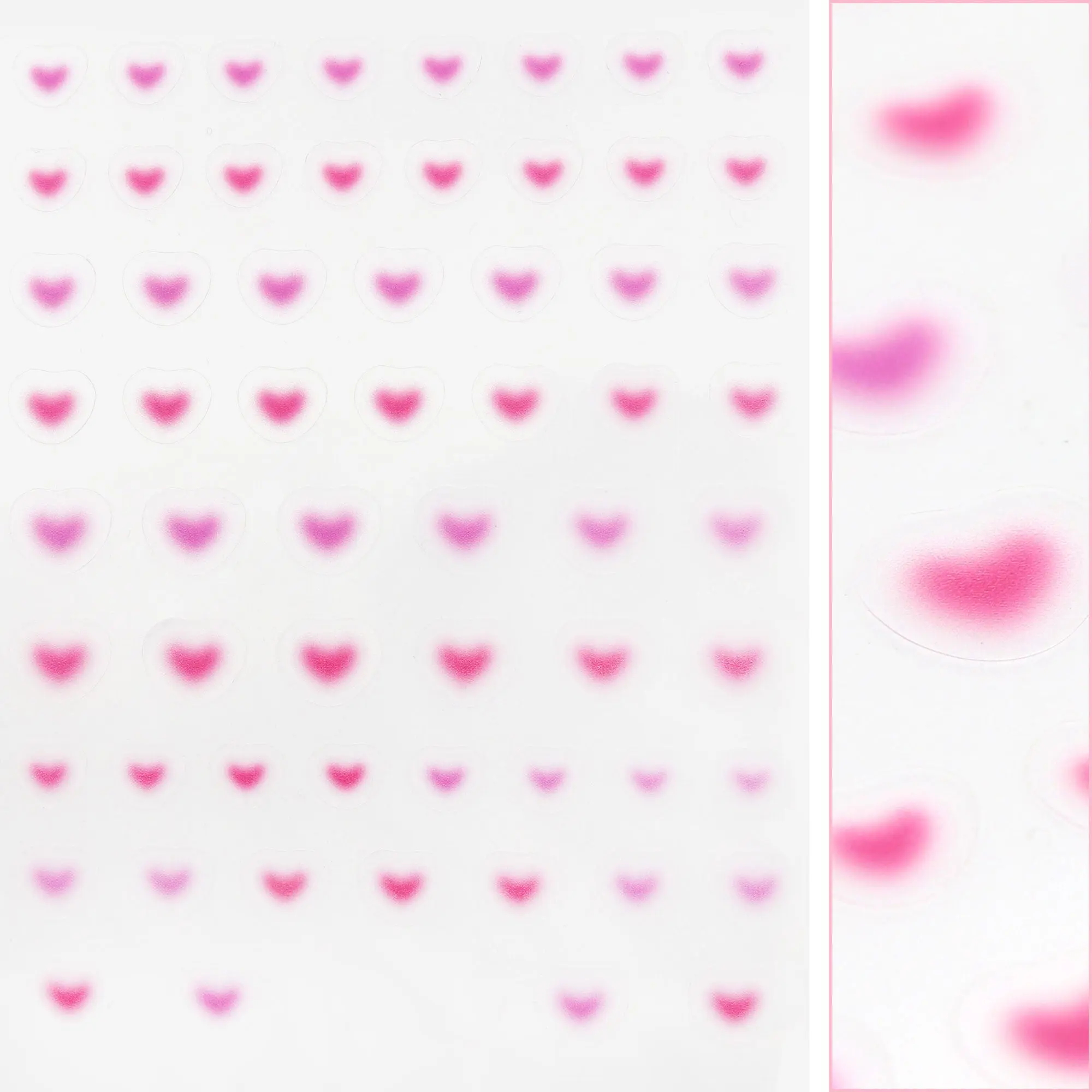 Valentine Nail Art Sticker / Dainty Aura Hearts