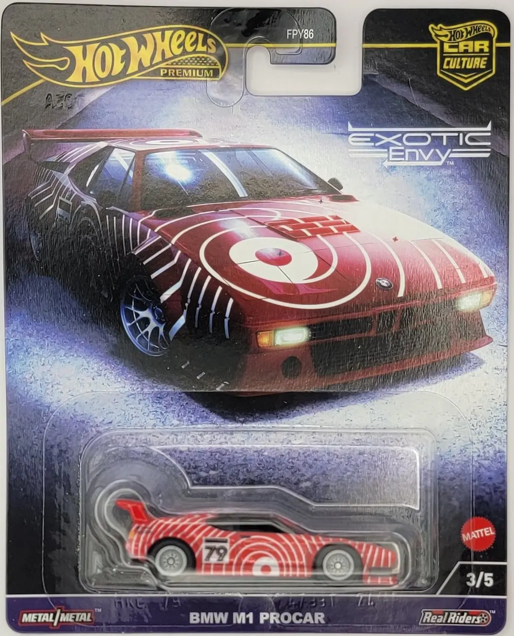 Hot Wheels Car Culture Exotic Envy BMW M1 Procar, 1:64 Scale, Diecast Model Car