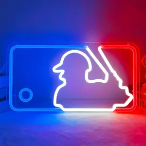 Baseball Neon Sign Wall Decor, Adjustable LED Lights, Perfect for Bedroom Boy Room Sports Club Bar, Unique Gift Creative Design