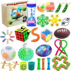 Fidget Toy Set, 35 Pcs Sensory Toy for ADD, OCD, Autistic Children, Adults, Anxiety Autism to Stress Relief and Anti Anxiety with Motion Timer, Perfect for Classroom Reward with Gift Box