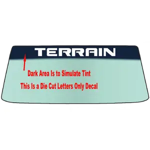 Fits A GMC TERRAIN Vehicle Custom Windshield Banner Graphic Die Cut Decal - Vinyl Application Tool Included