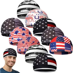 Tarpop 10 Pieces Men's Cooling Skull Caps-Ideal for Welding, Cycling. Wicking, Hard Helmet Liner, Beanie & Head Wrap