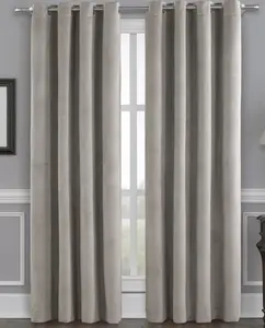 Silk Home Beige Blackout Curtains 2 panels 52'in x 95' in (New)